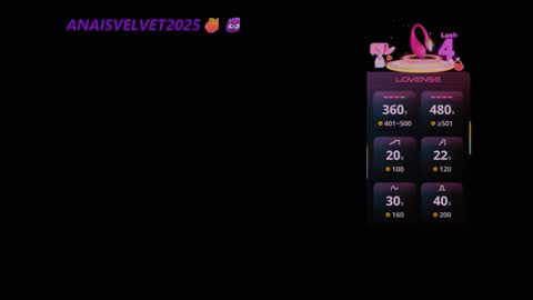 anaisvelvet2025 online show from October 4, 1:06 am